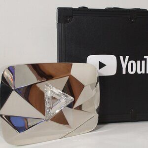 Real YouTube Diamond Play Button Premium Creator Award 10M Subs Music YouTuber